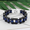 Bracelet chaine moto bleu