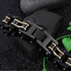 Bracelet Chaine Moto Noir et Or