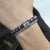 Bracelet Lapis Lazuli en Hématite et en Acier Homme (Perle)