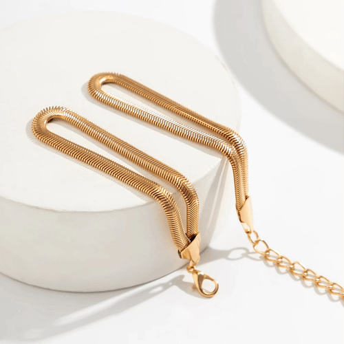 Bracelet maille serpent femme