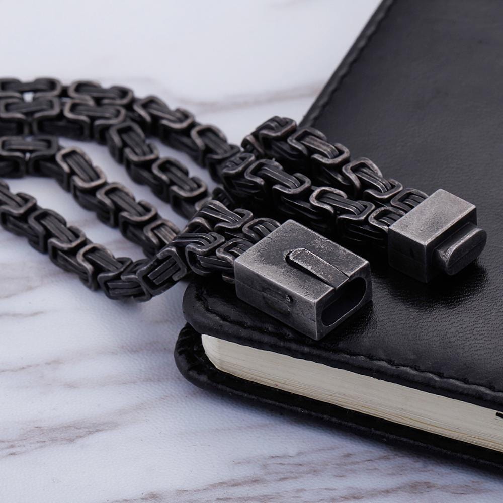 Bracelet Noir Chaîne Homme en Acier