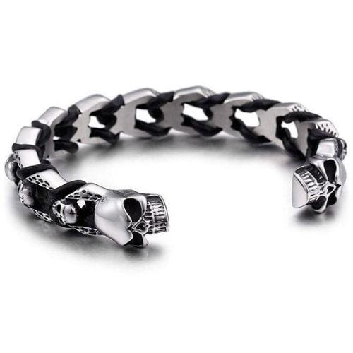 Bracelet Tête de Mort Skull en Acier Homme