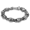 Bracelet Tête de Mort Taureau en Argent