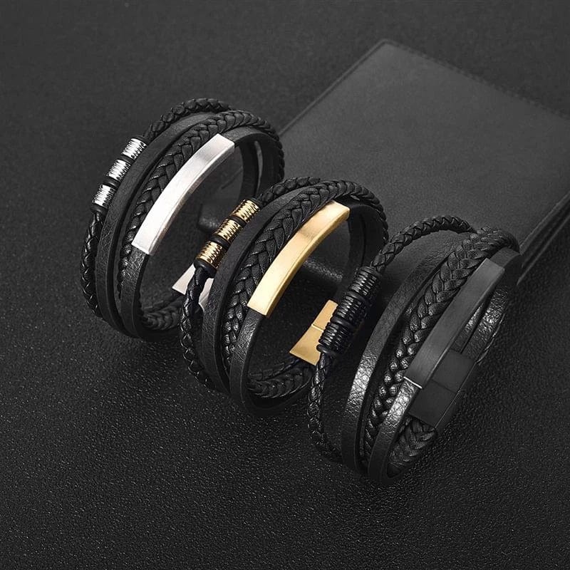 Bracelet triple gourmette homme