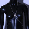 Bralette bijou de corps en chaine avec coeur strass - Lizzie