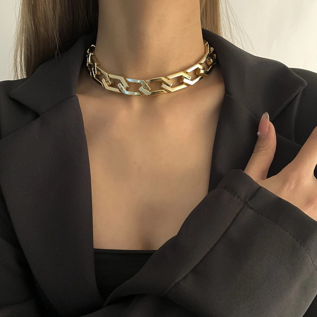 Chaine choker argent