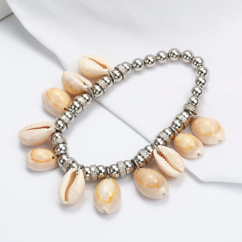 Chaine de cheville avec coquillage