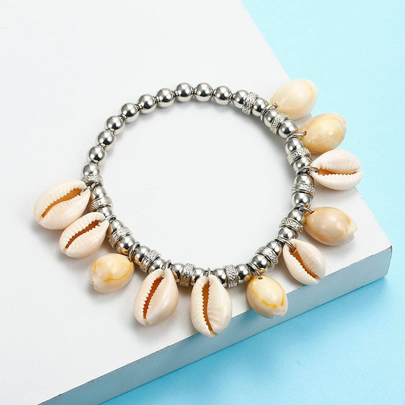 Chaine de cheville avec coquillage