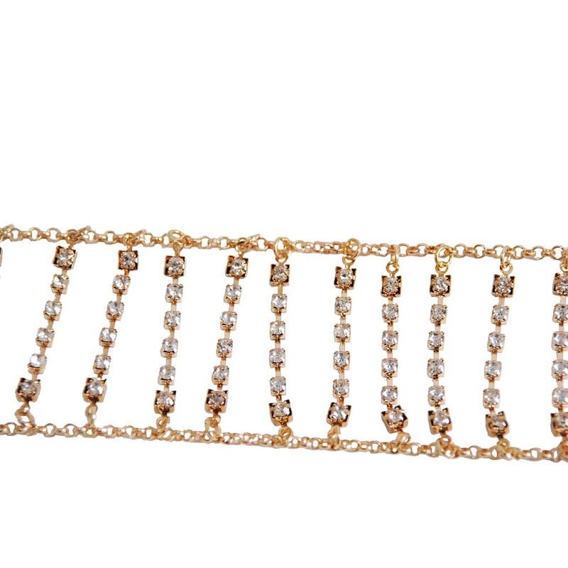 Chaine de corps et de poitrine en maille et cristal - June