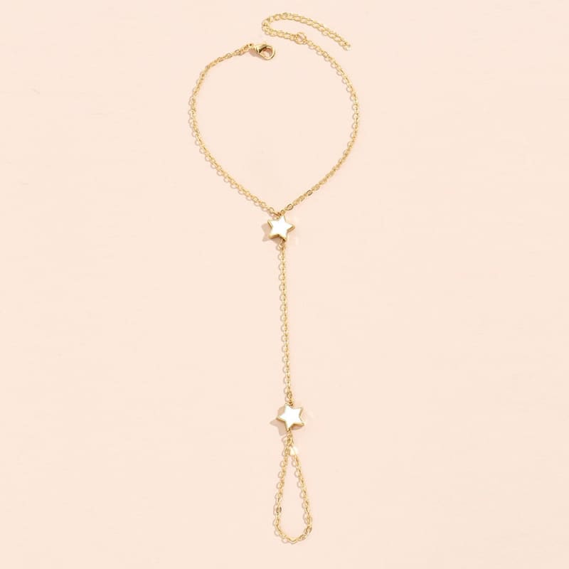 Chaine de main étoile blanche