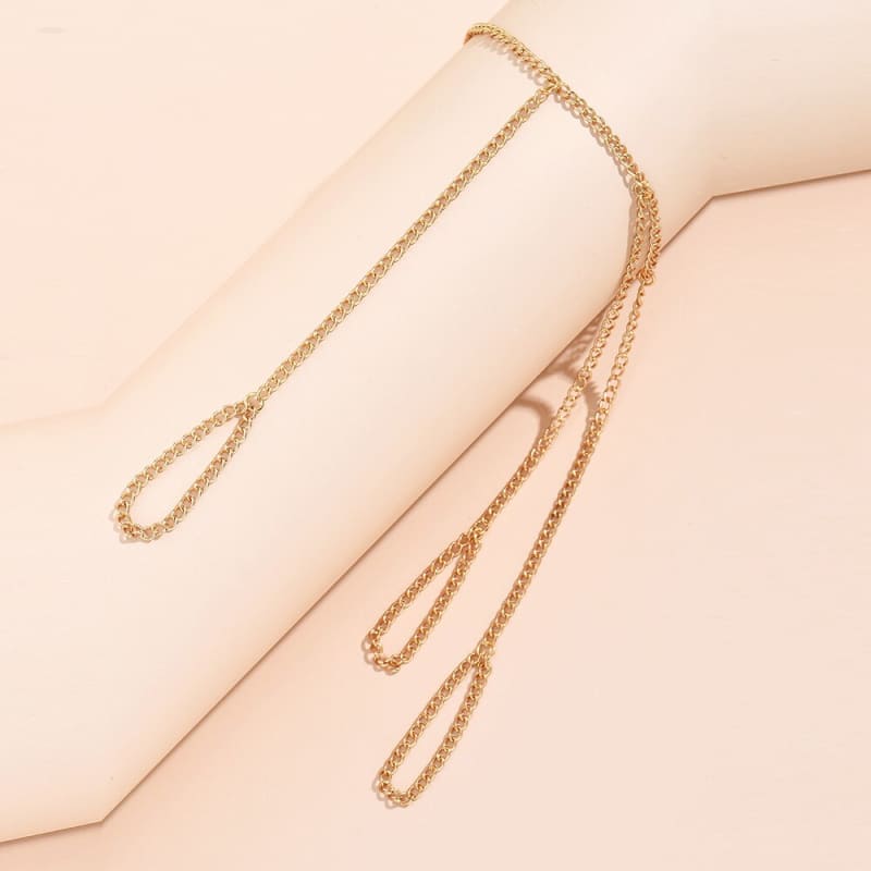 Chaine de main triple bague