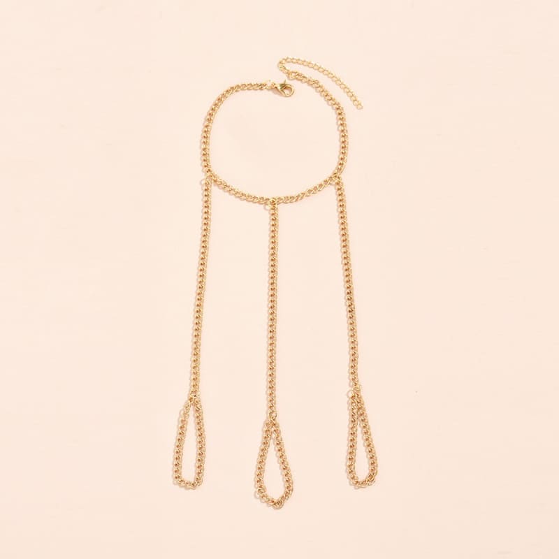 Chaine de main triple bague