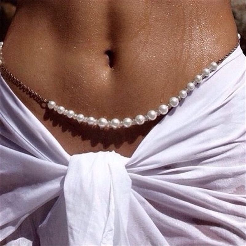 Chaine de taille avec grosse perle