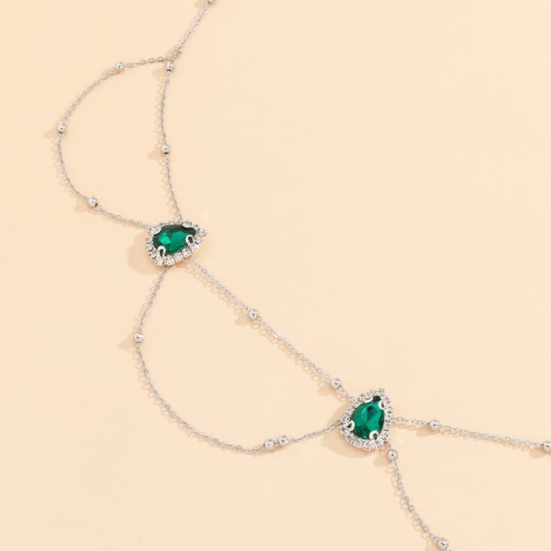 Chaine de taille bohème vert