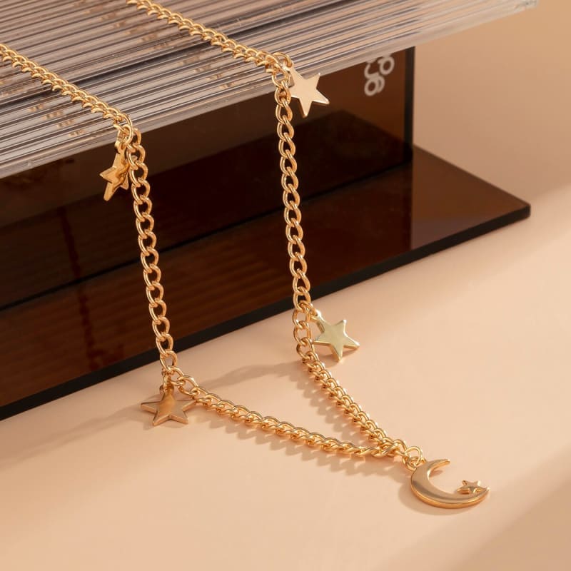 Chaine de taille étoile et lune