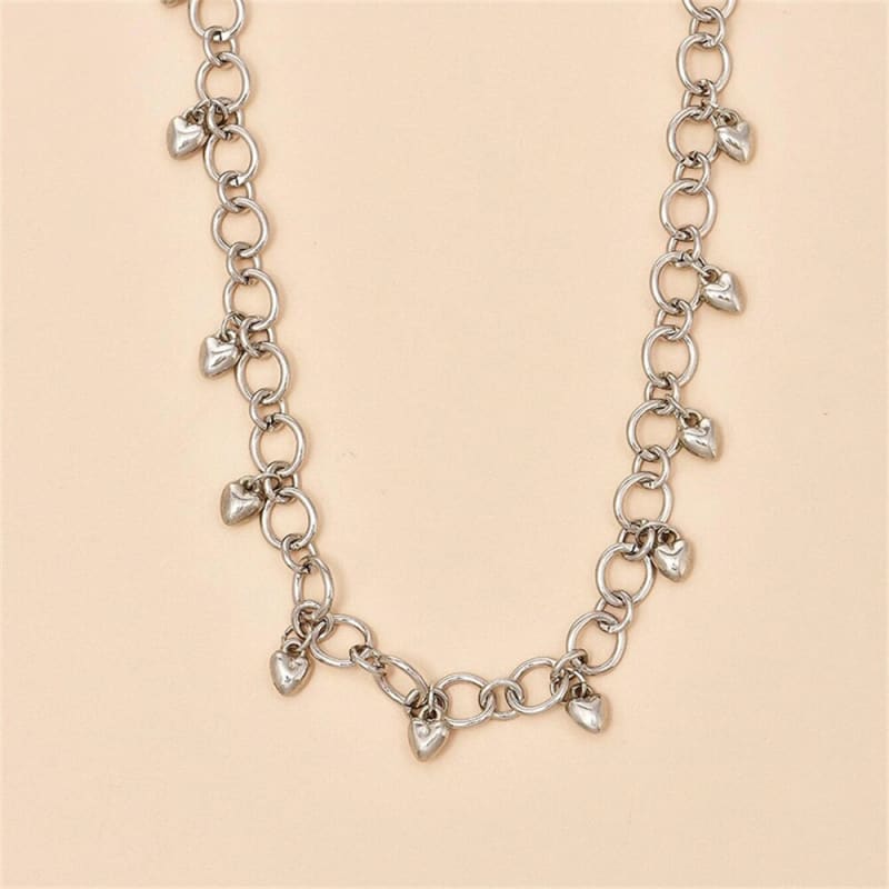 Chaine de taille gros maillon avec coeur