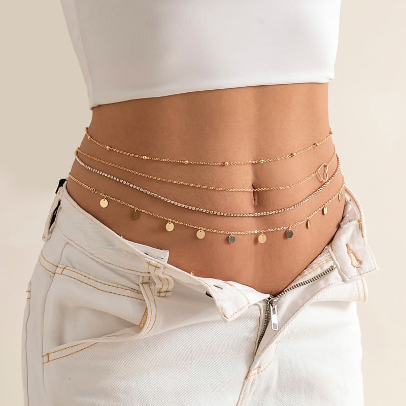 Chaine de taille multicouche dorée