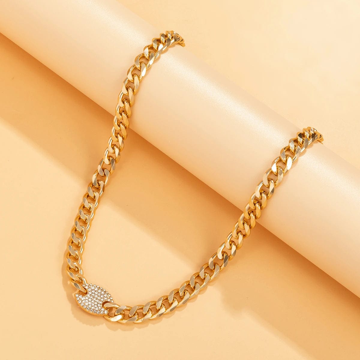 Chaine maillon collier graine de café