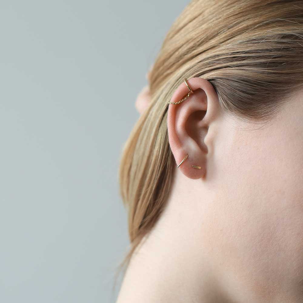 Classic Chain Ear Cuff in Sterling Silver