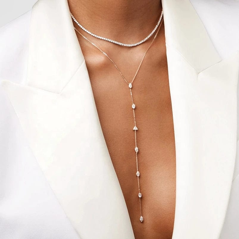 Collier décolleté Strass
