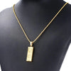 Collier en or homme lingot