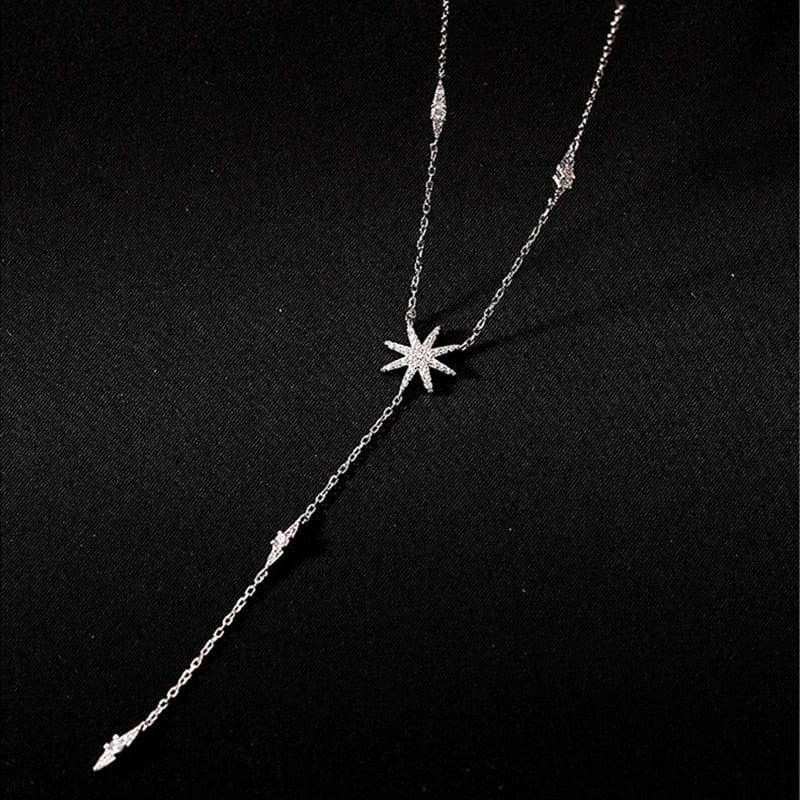 Collier etoile polaire argent