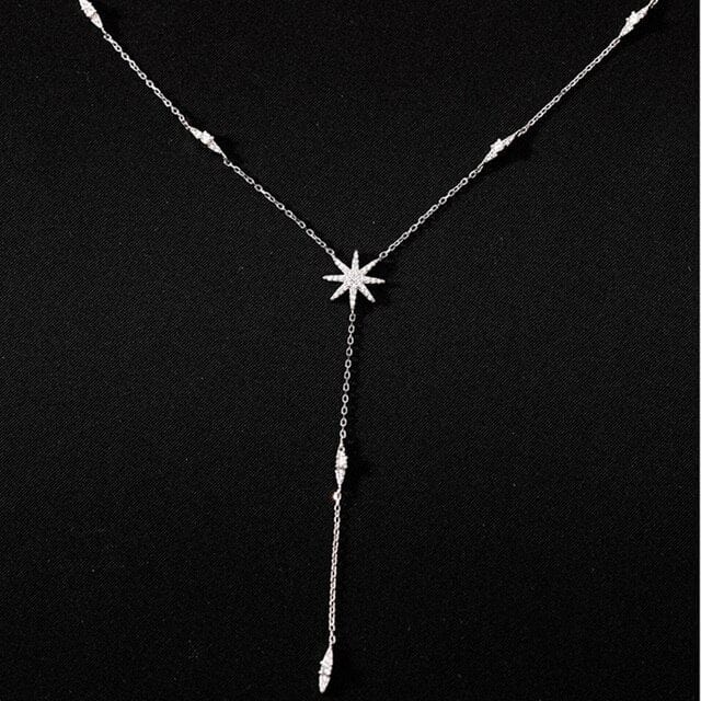 Collier etoile polaire argent