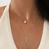 Collier femme double chaine