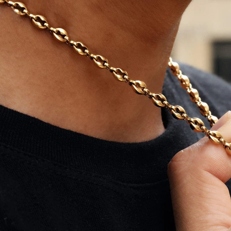 Collier grain de café or femme