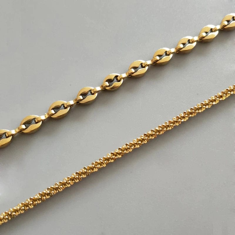 Collier grain de café or femme