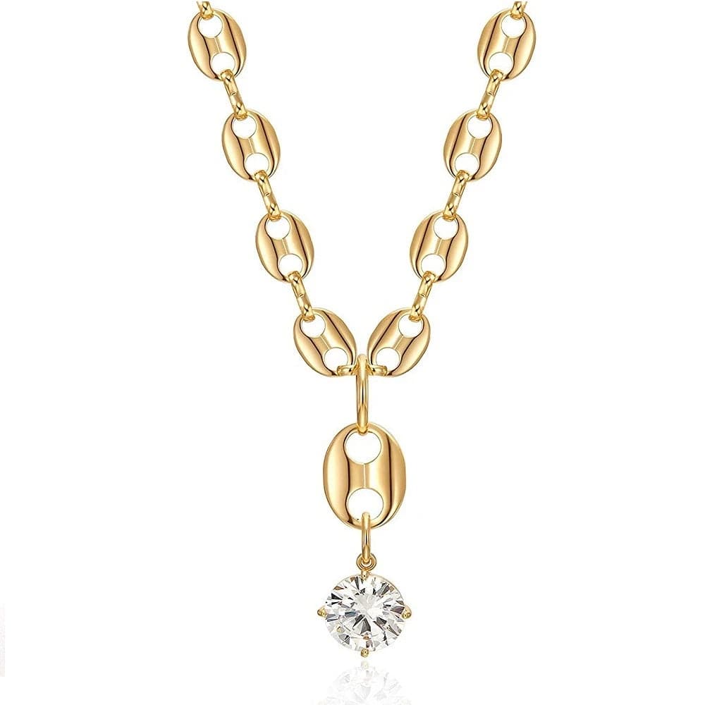 Collier graine de café diamant
