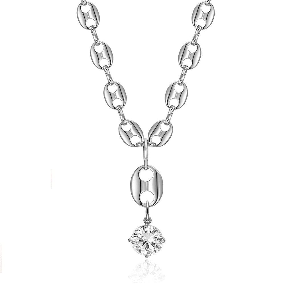Collier graine de café diamant