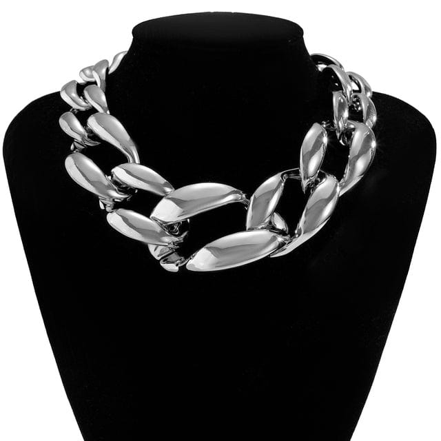 Collier grosse maille ras de cou