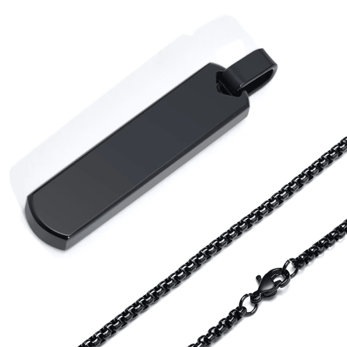 Collier homme chaine et barre rigide