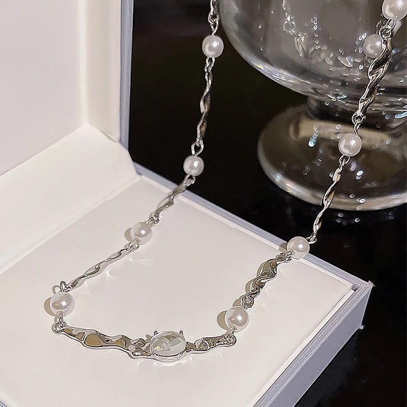 Collier perle argent