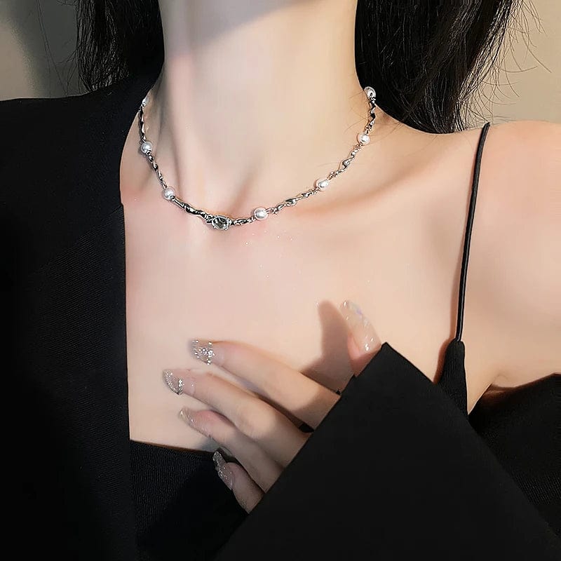 Collier perle argent