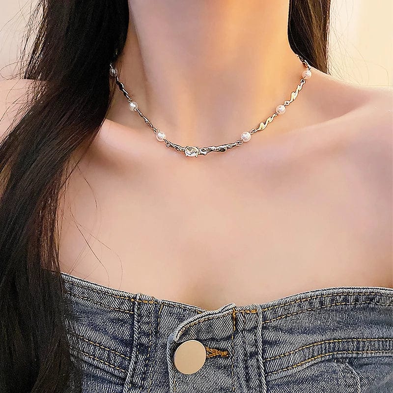 Collier perle argent