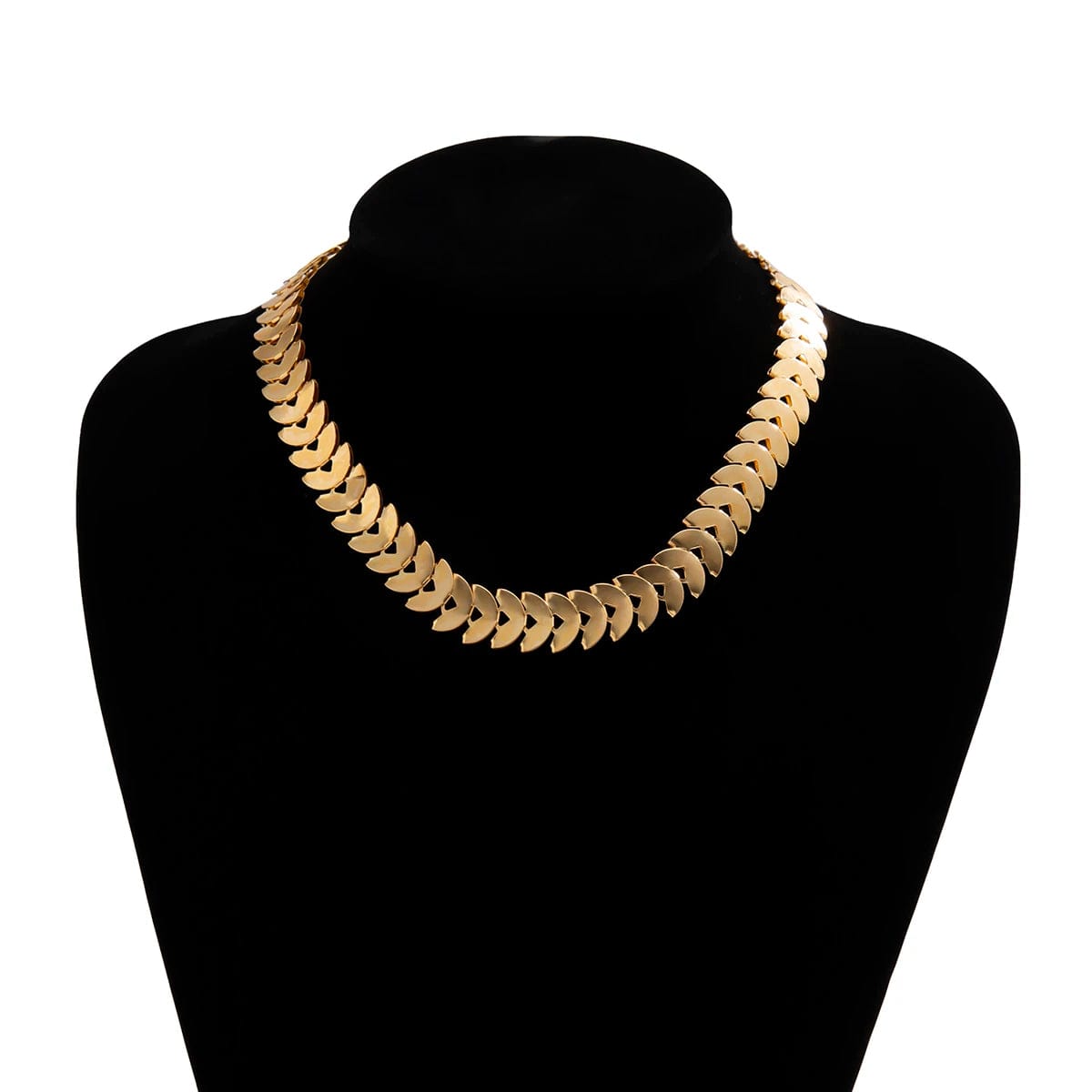 Collier ras de cou feuille