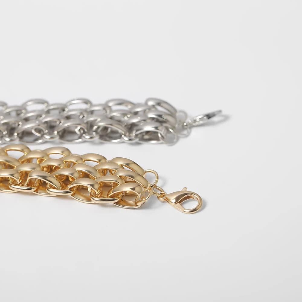 Collier ras de cou maille plate