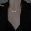 Collier tube argent