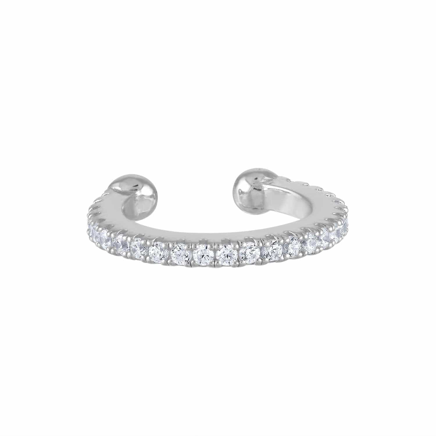 Eternity Arc Ear Cuff in Sterling Silver