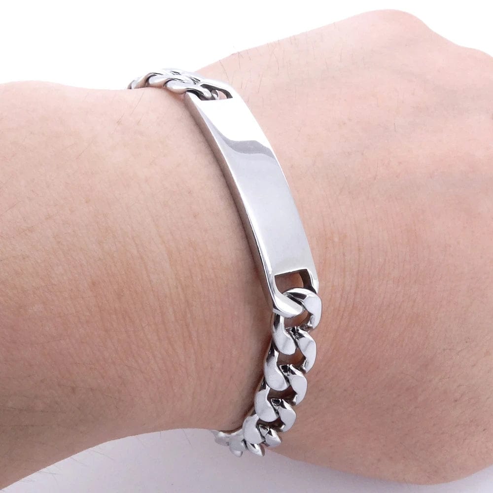 Gourmette homme acier inoxydable